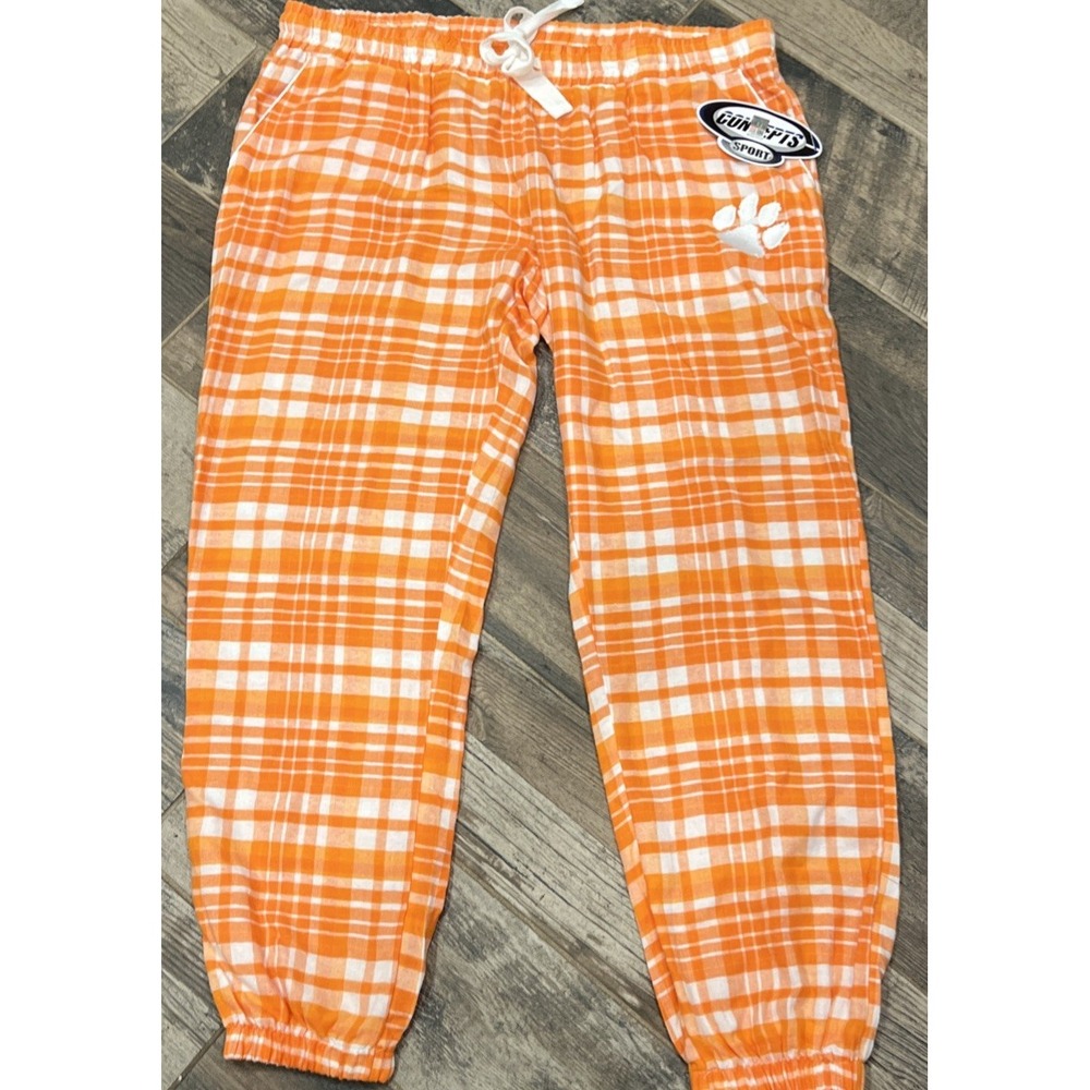 New Concepts Sport Clemson Tigers Ladies Sleepwear Lounge Flannel Joggers XL